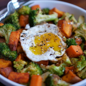 Vegan Sweet Potato Hash With Broccoli