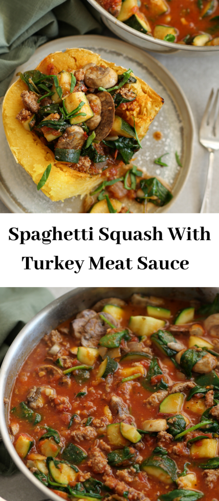 spaghetti squash with turkey meat sauce