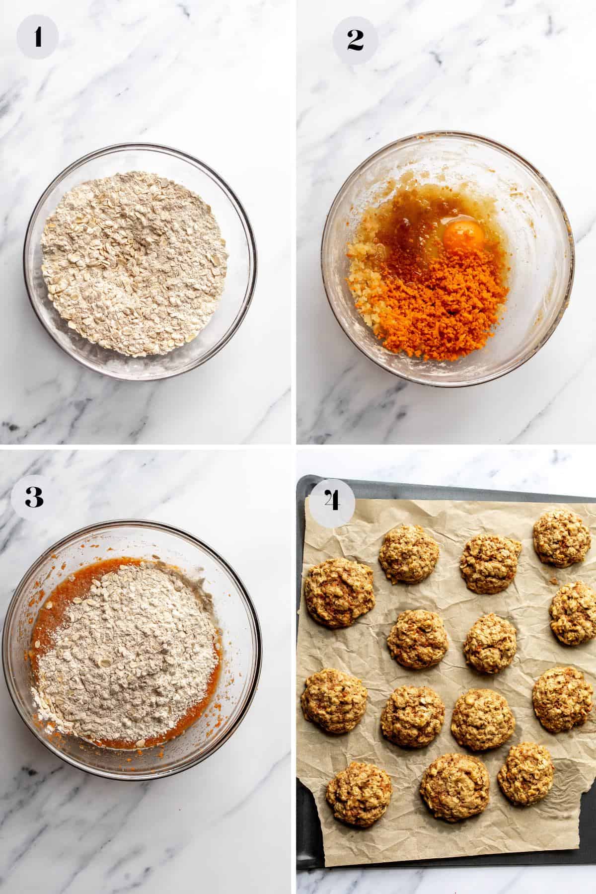 Steps to make this recipe in a glass bowl.