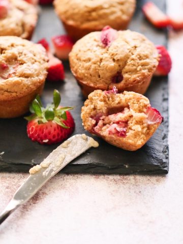 Strawberry yogurt muffins