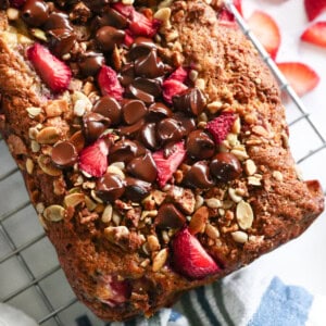 Easy Chocolate Strawberry Banana Bread