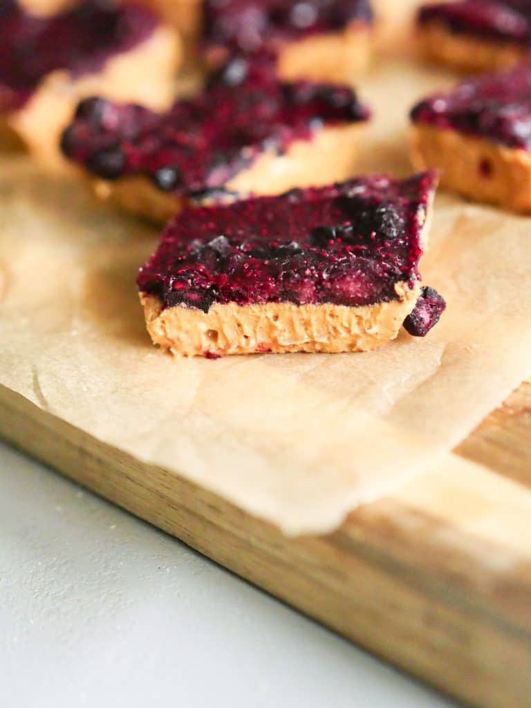 Easy Peanut Butter Jelly Freezer Bars