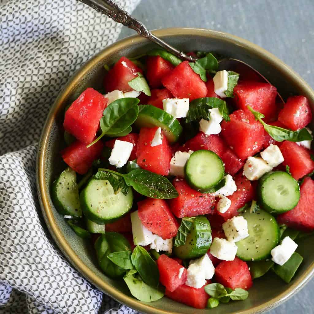 5 Minute Watermelon Feta Salad