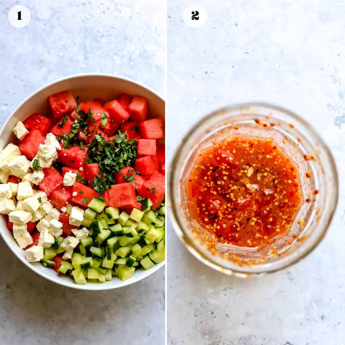 Steps to make this recipe in bowls.