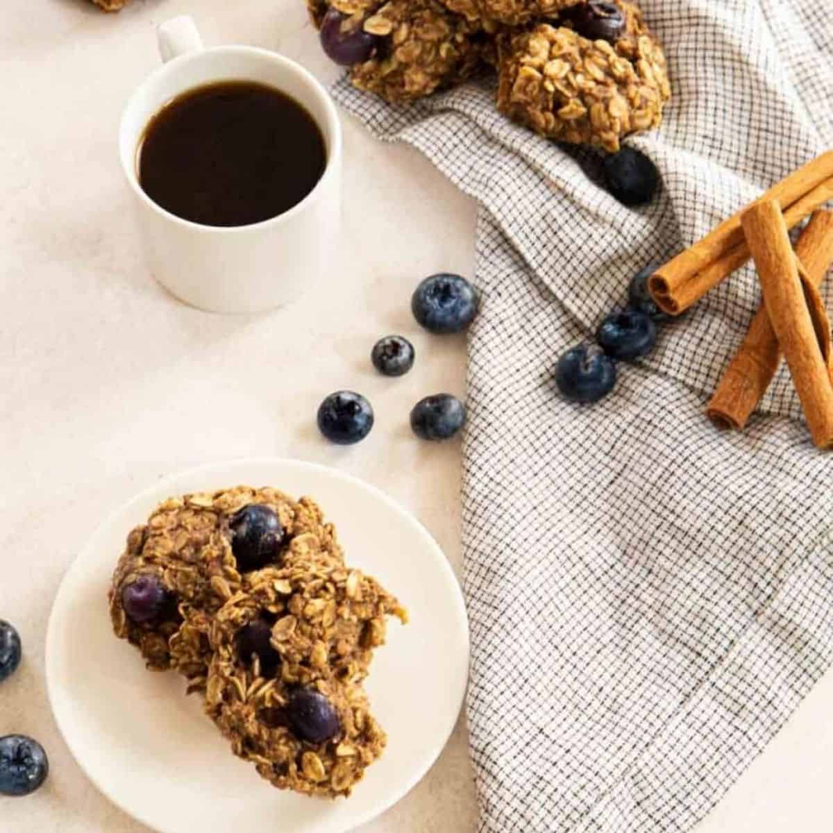 Blueberry breakfast cookies baked and finished. 