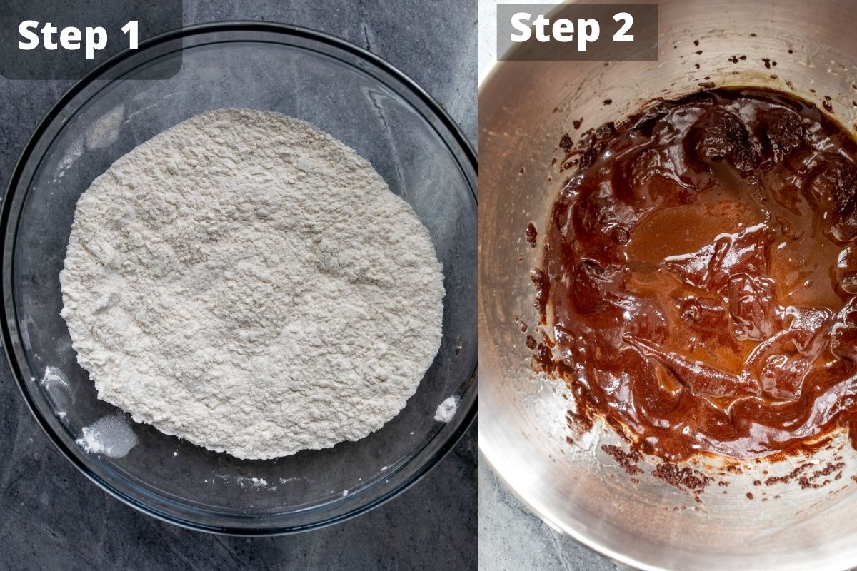 steps to make brownie crinkle cookies. 