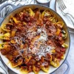 Veggie Stuffed Shells With Baked Feta