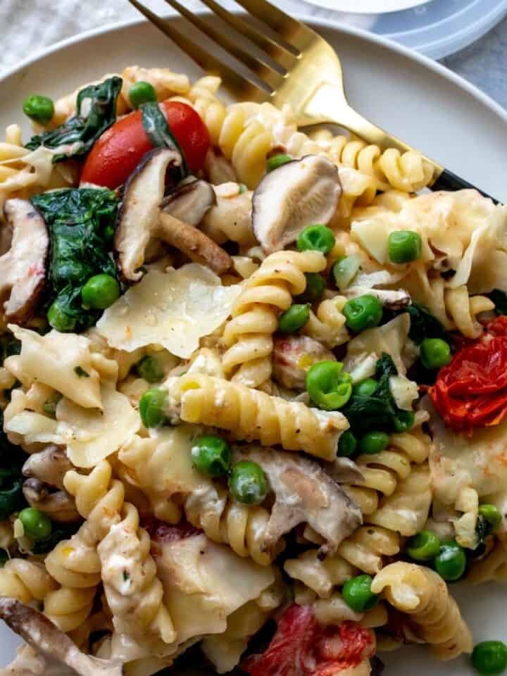 Vegetarian White Sauce Pasta