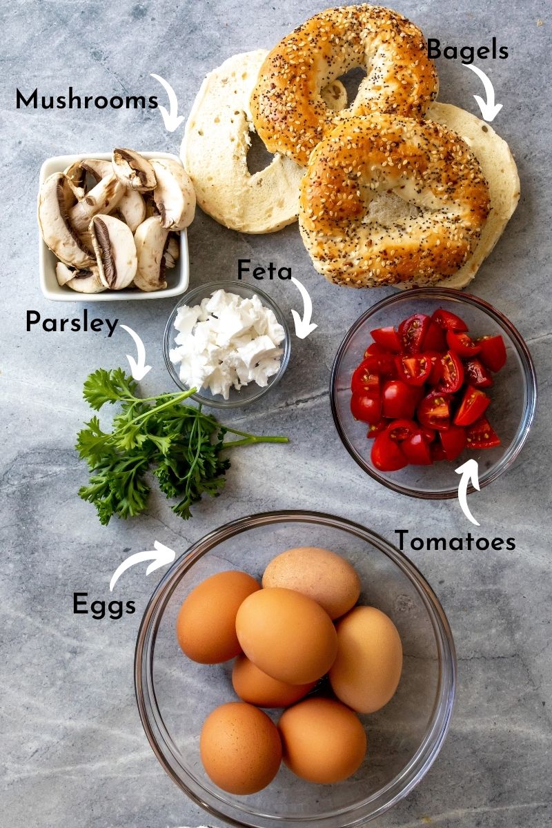 Egg in a hole ingredients.