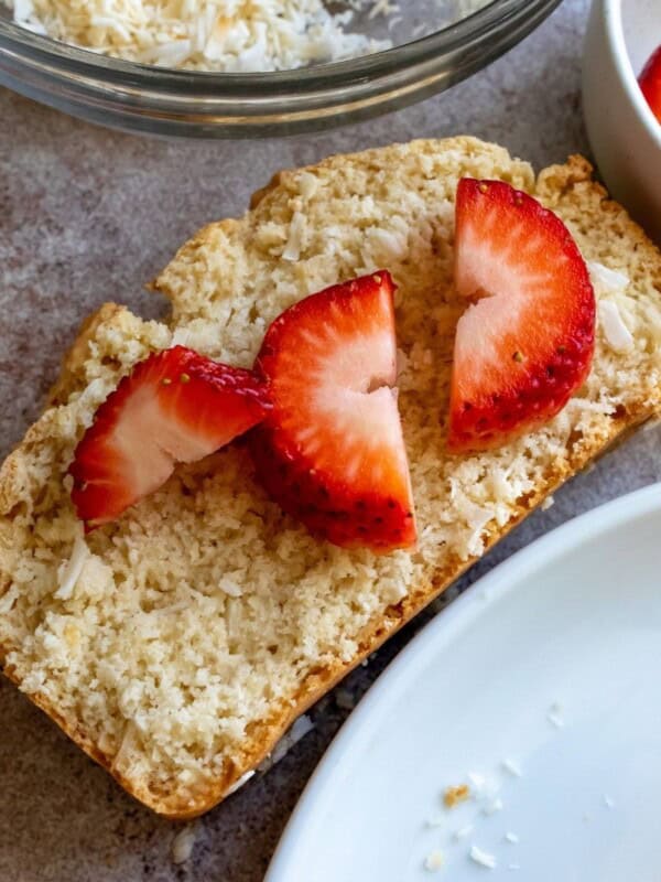 Coconut Bread With Strawberries