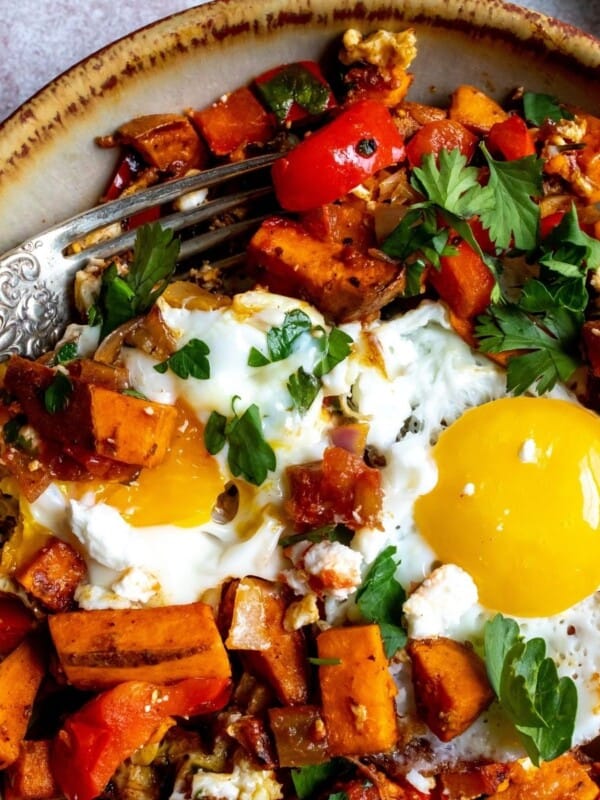 Sweet Potato Breakfast Hash With Fried Eggs