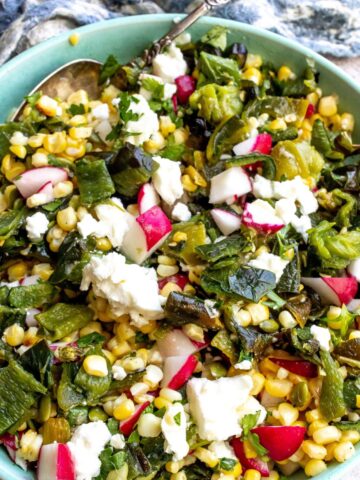 Roasted Corn Salad With Poblano Peppers