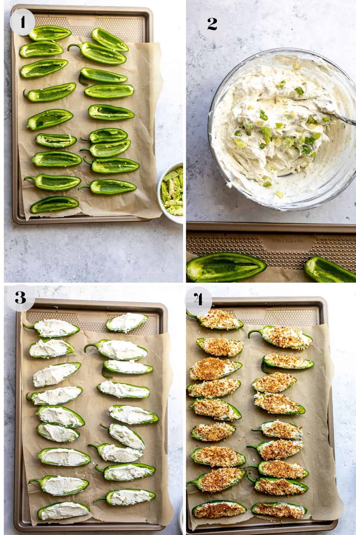Steps to make this recipe on a baking sheet with parchment paper and a glass bowl.