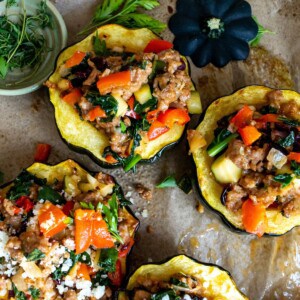 Stuffed Acorn Squash With Sausage