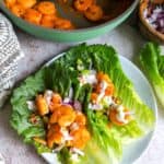Buffalo Shrimp Lettuce Wraps