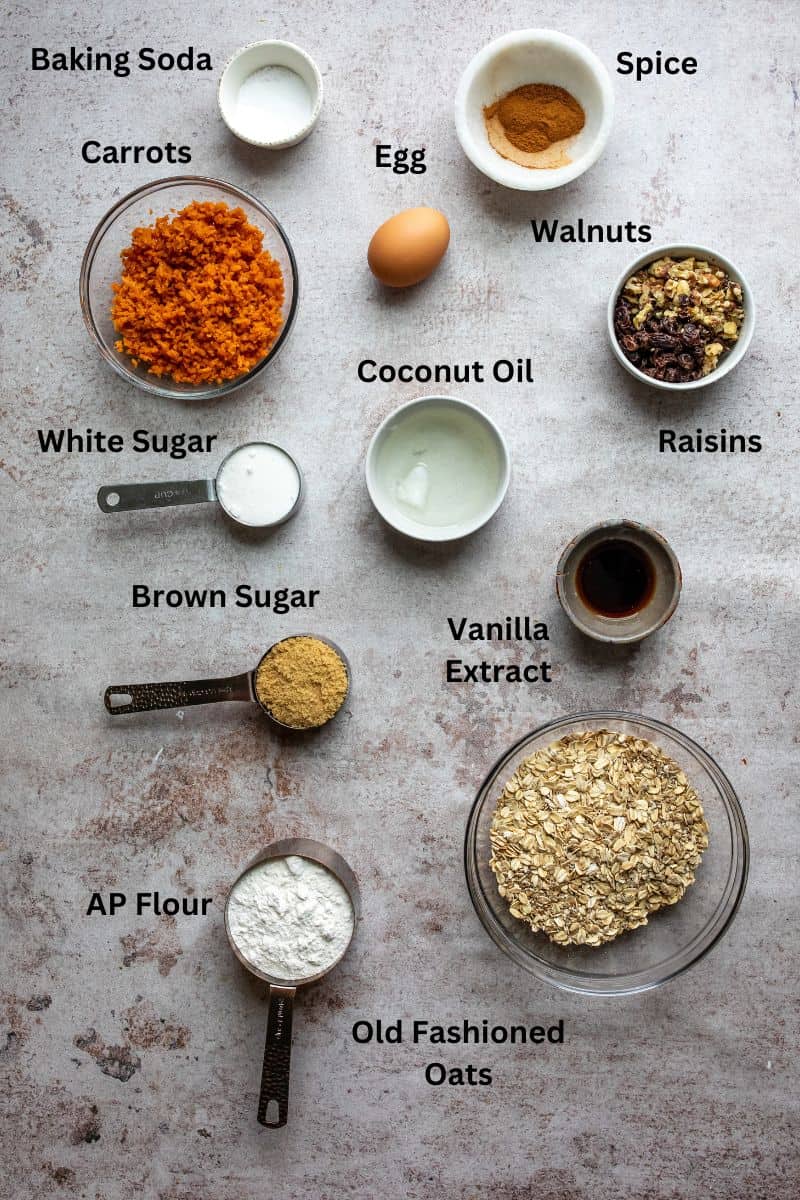 Ingredients for the recipe on a counter. 