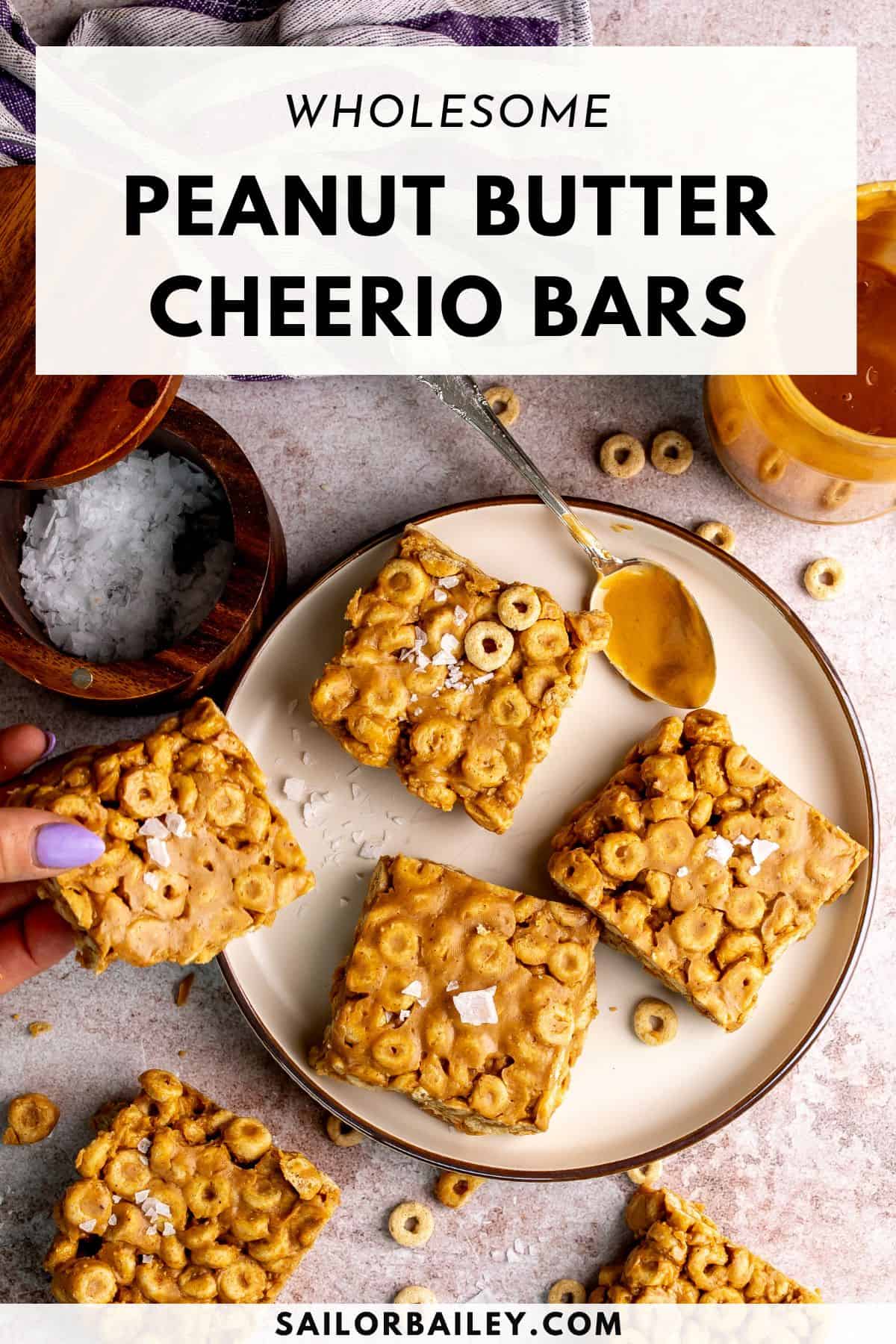 Rusty Cheerio Peanut Butter Cheerio Bars {4 Ingredients!} - Sailor Bailey