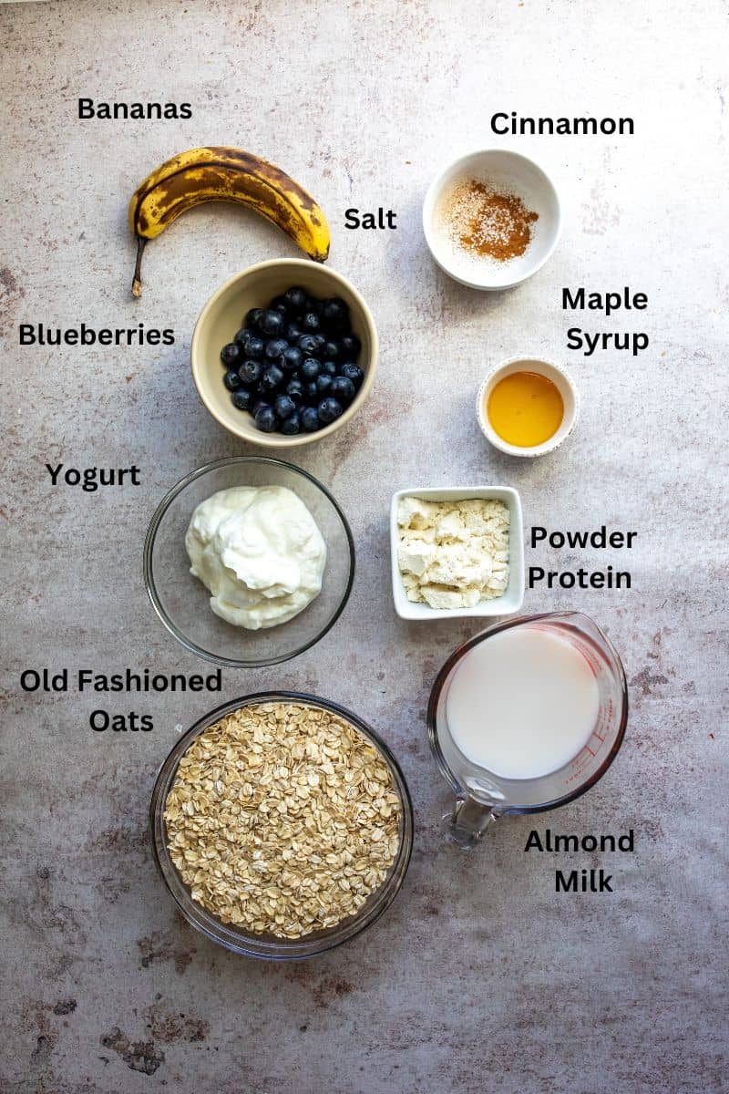 Ingredients needed in small bowls. 