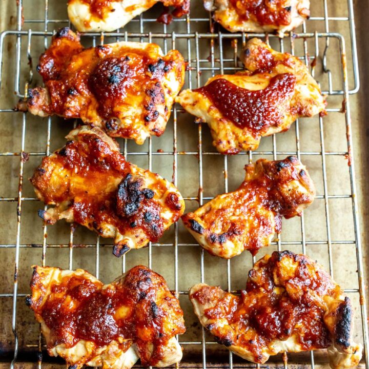 Baked BBQ Chicken Thighs - Sailor Bailey