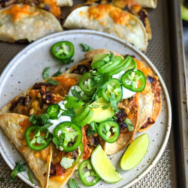 Crispy Black Bean Tacos - Sailor Bailey