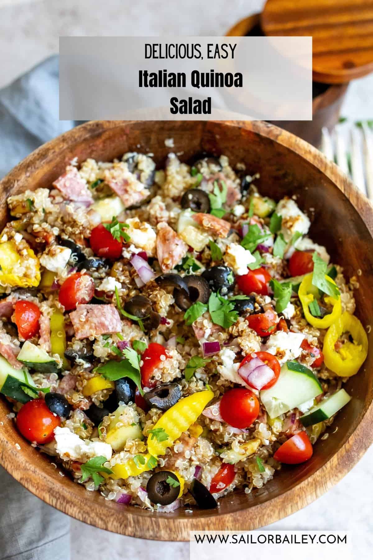 Italian Quinoa Salad Sailor Bailey