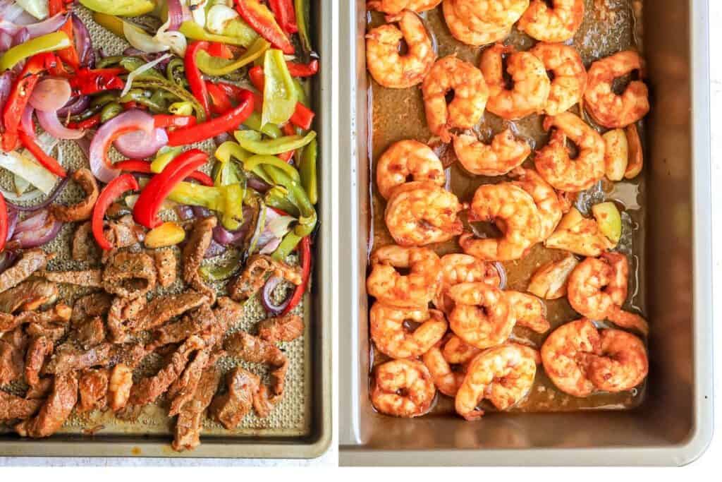 Sheet Pan Steak And Shrimp Fajitas Sailor Bailey