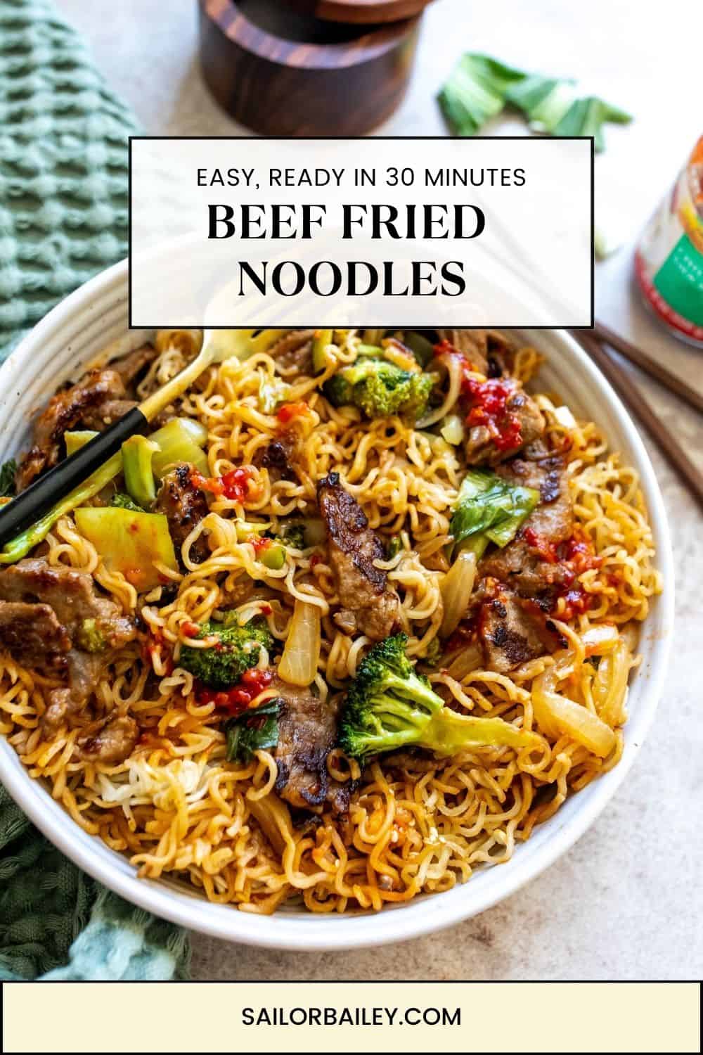 Beef And Broccoli Fried Noodles Sailor Bailey