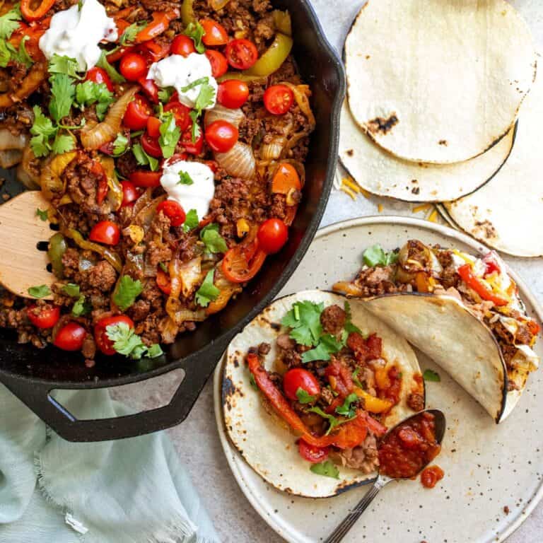 Ground Beef Fajitas - Sailor Bailey