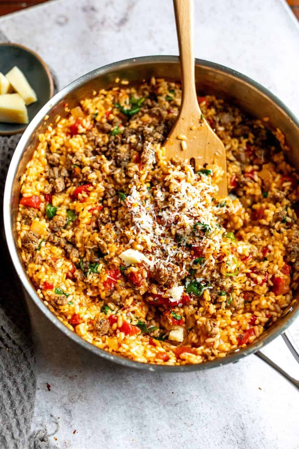 Sausage Risotto - Sailor Bailey