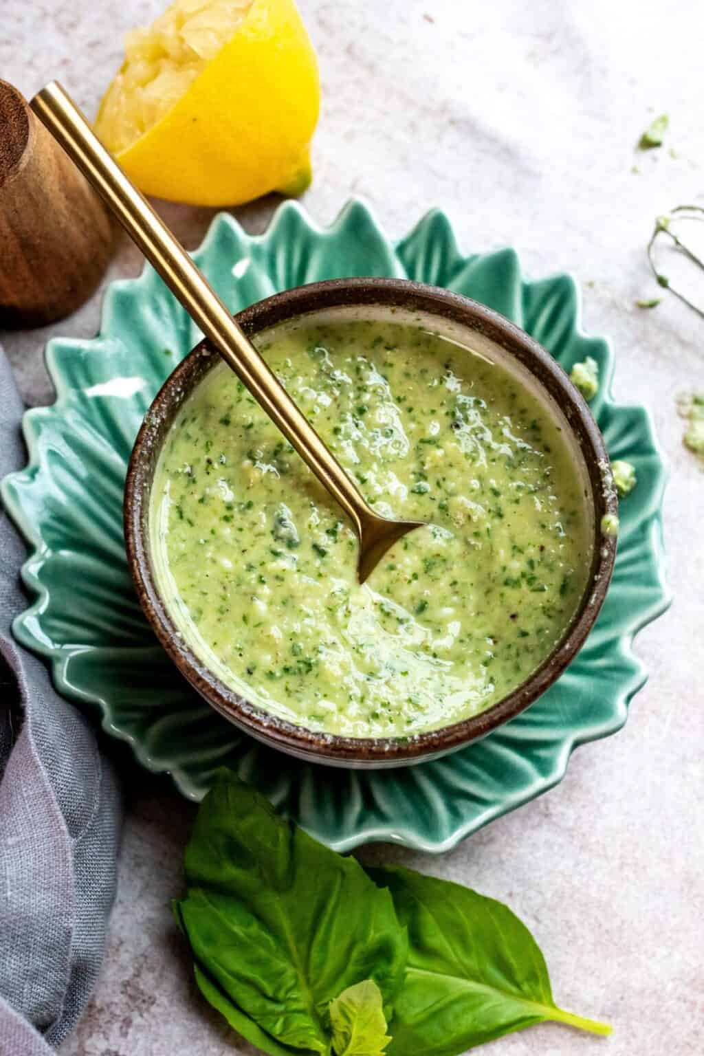 Creamy Pesto Dressing - Sailor Bailey