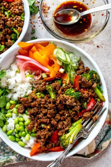 Teriyaki Beef Bowls - Sailor Bailey