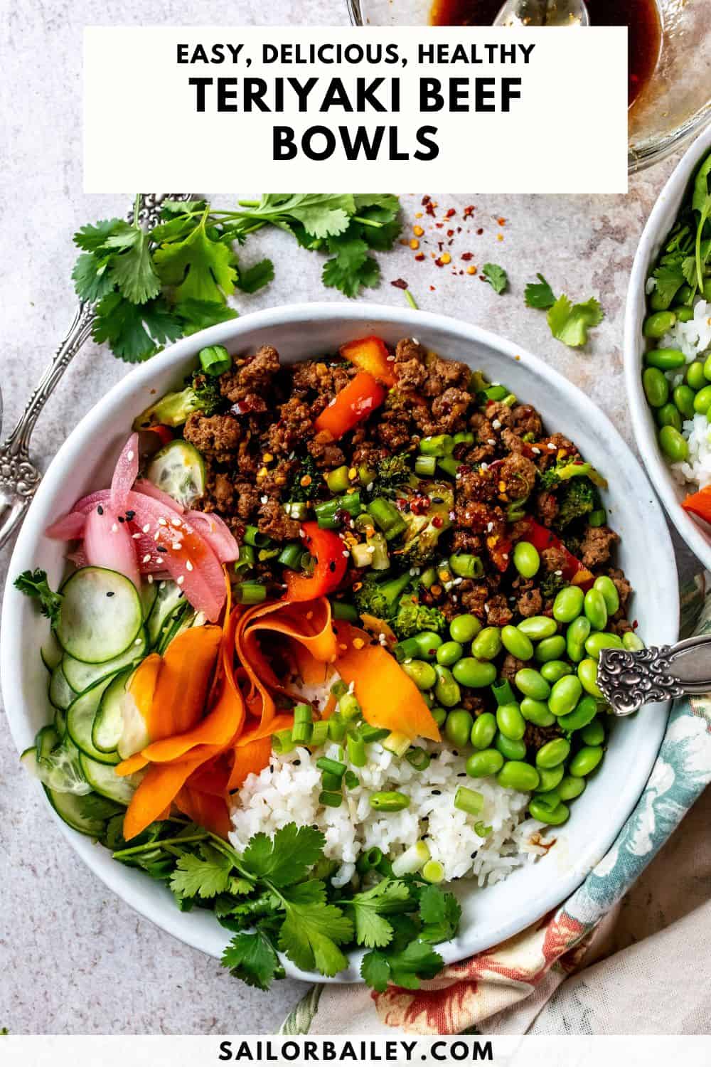 Teriyaki Beef Bowls - Sailor Bailey