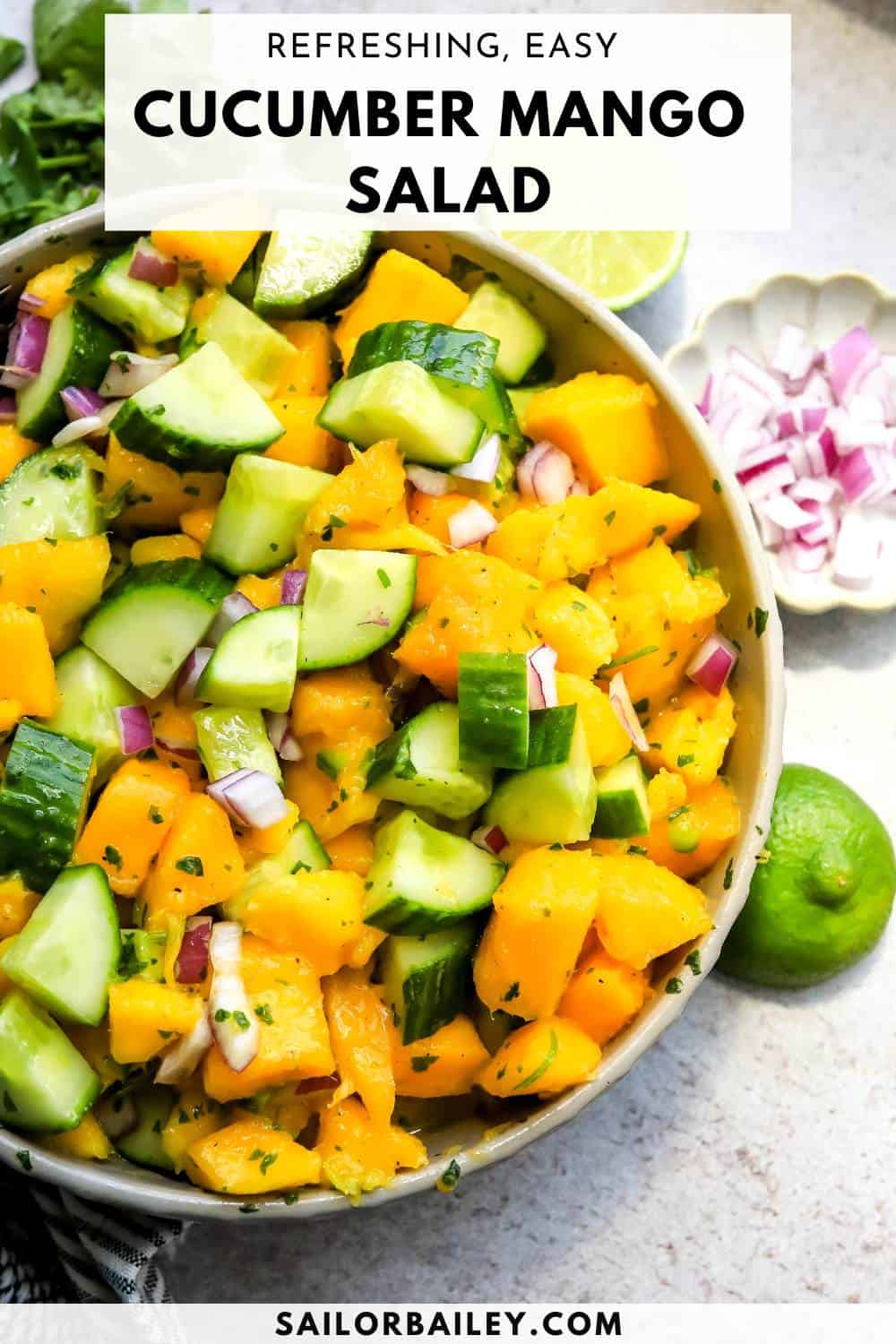 Cucumber Mango Salad - Sailor Bailey