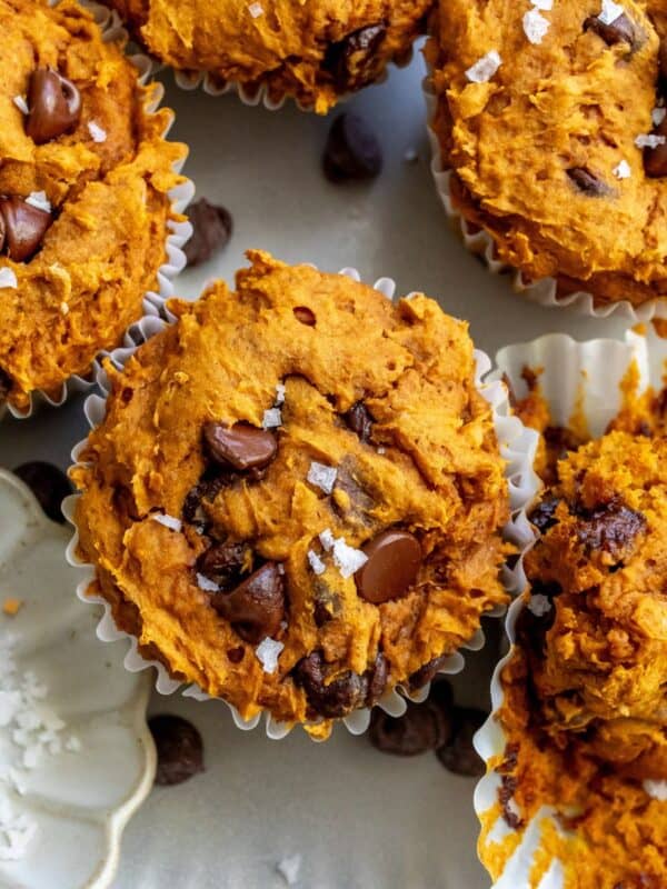 3 Ingredient Pumpkin Muffins on a plate.