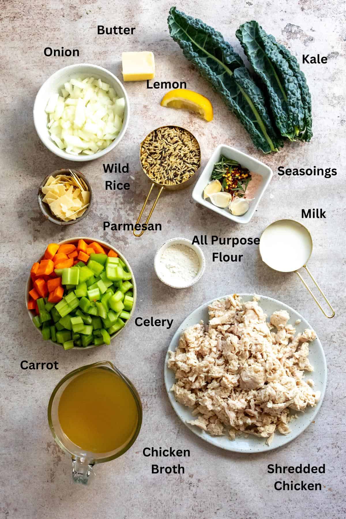 Ingredients needed to make this recipe on a counter. 