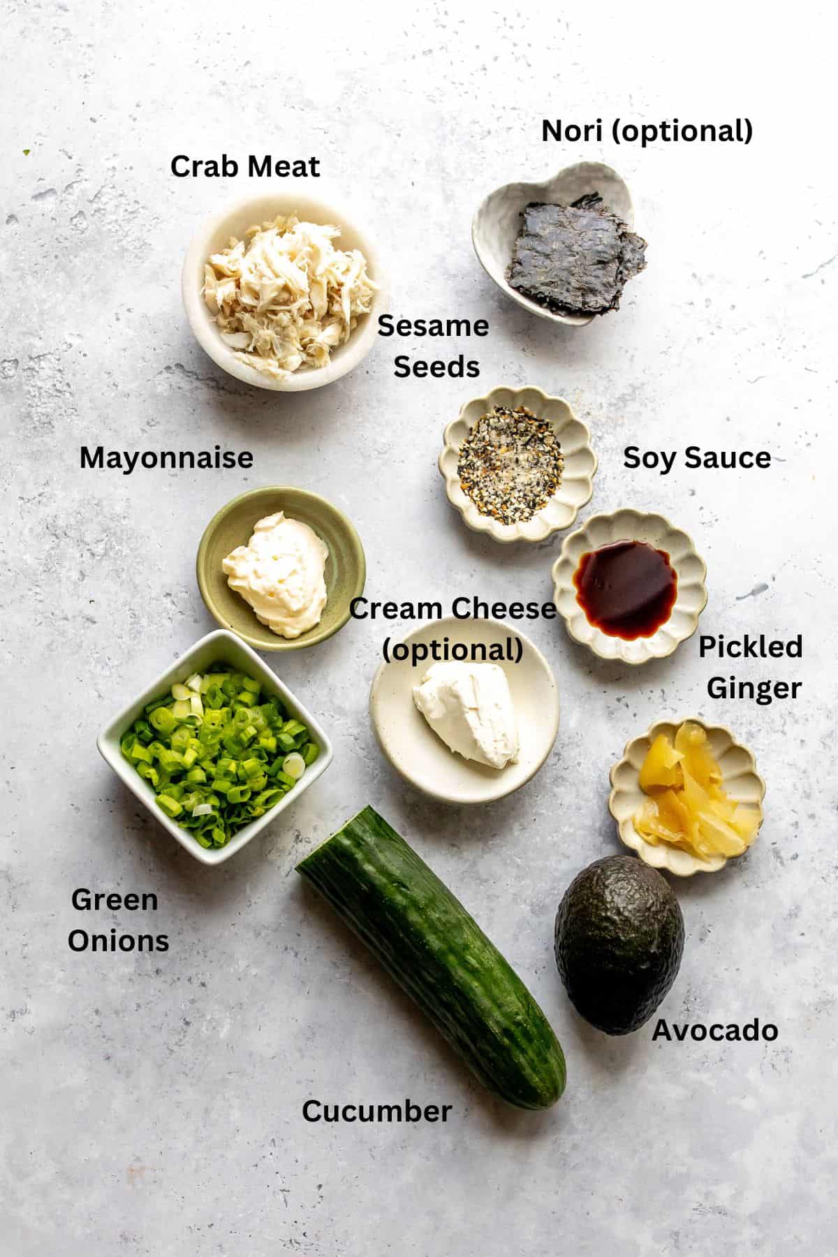 Ingredients needed to make this recipe on a counter top.