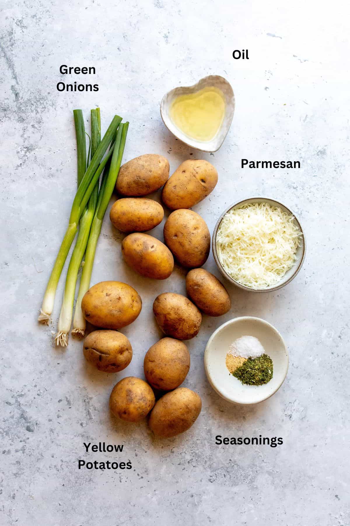 Ingredients needed to make this recipe laid on a counter.