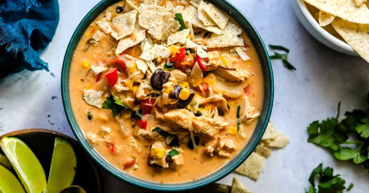 Creamy Chicken Taco Soup - Sailor Bailey