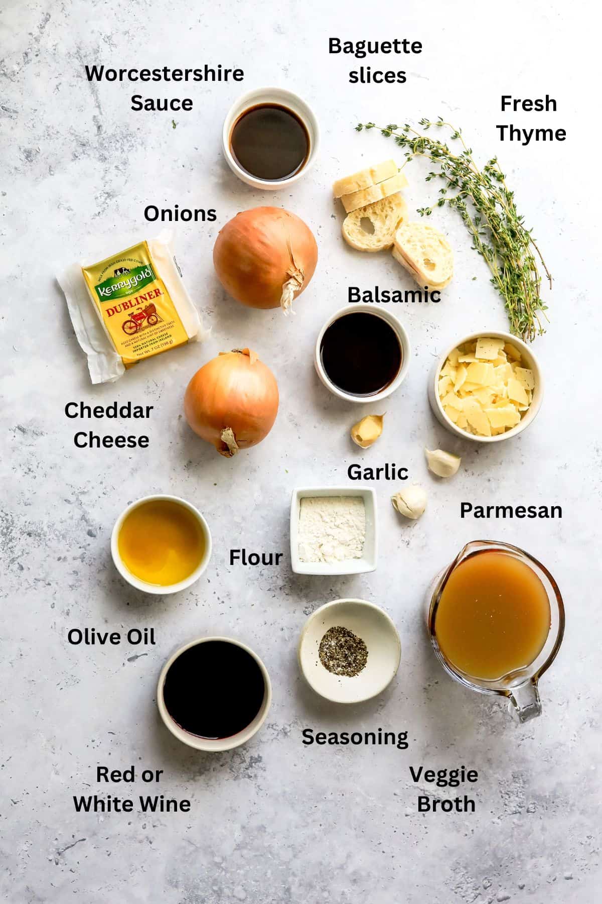 Ingredients needed to make this recipe on a countertop. 