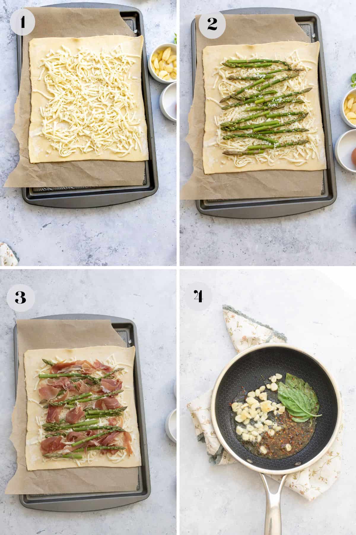 Steps to make this recipe on a baking sheet with parchment paper. 