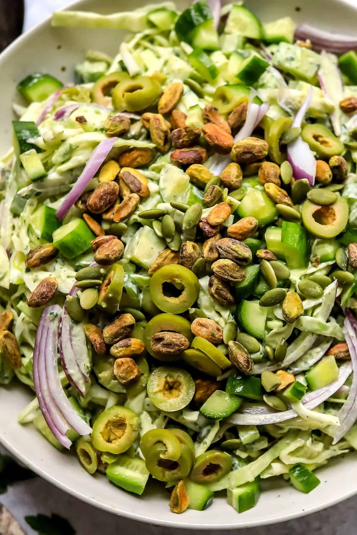 Steps to make this recipe in a small blender with avocado and dressing. 